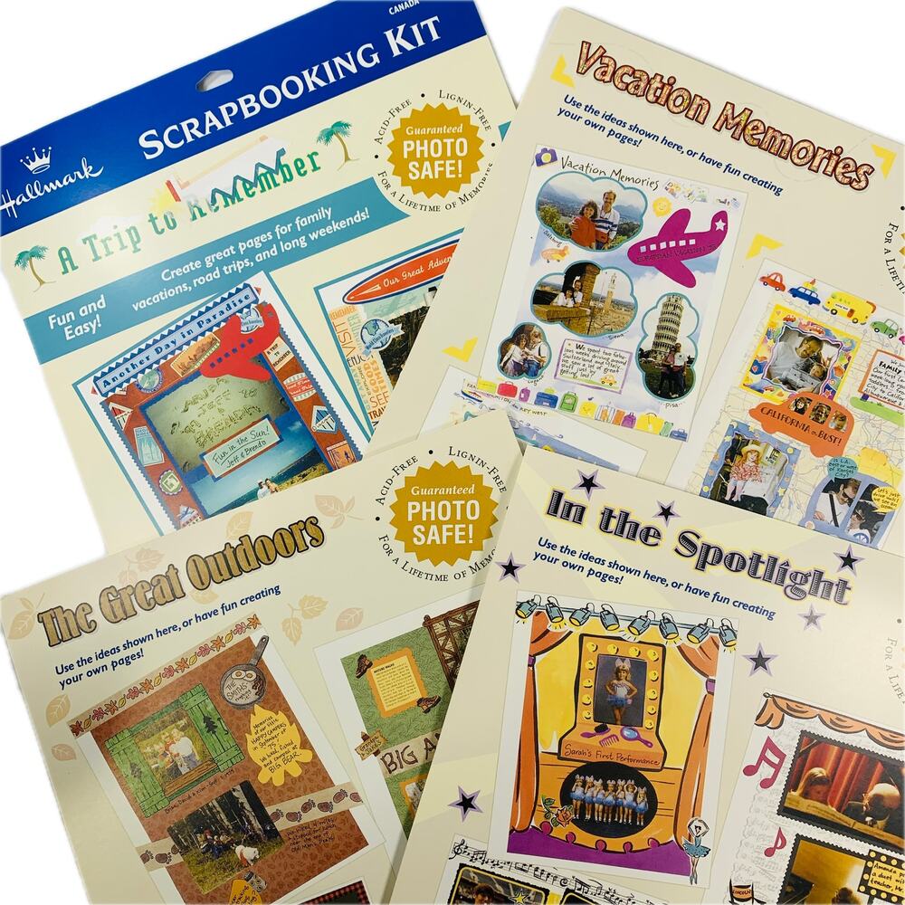 Hallmark‎ Scrapbooking Kits Outdoor Vacation Trip  Spotlight Lot of 4
